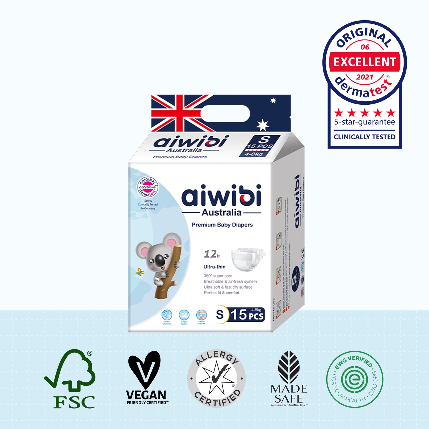 Comfy Soft Baby Diapers Small Pack Size 2-5