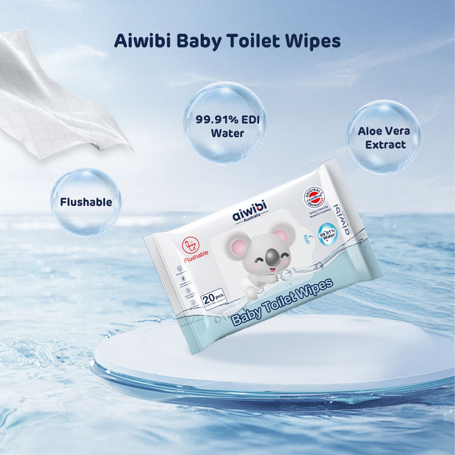 100% Biodegradable Toilet Wipes