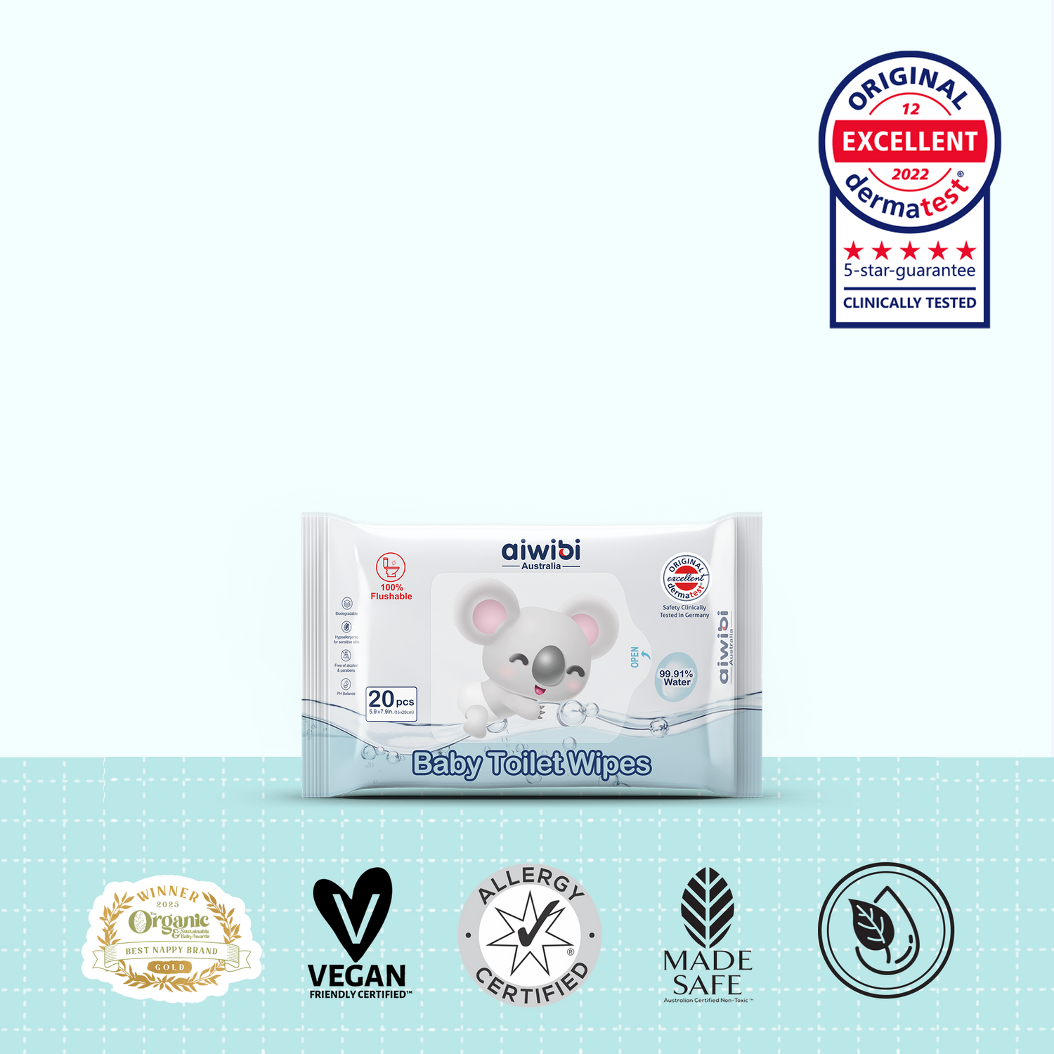 100% Biodegradable Toilet Wipes