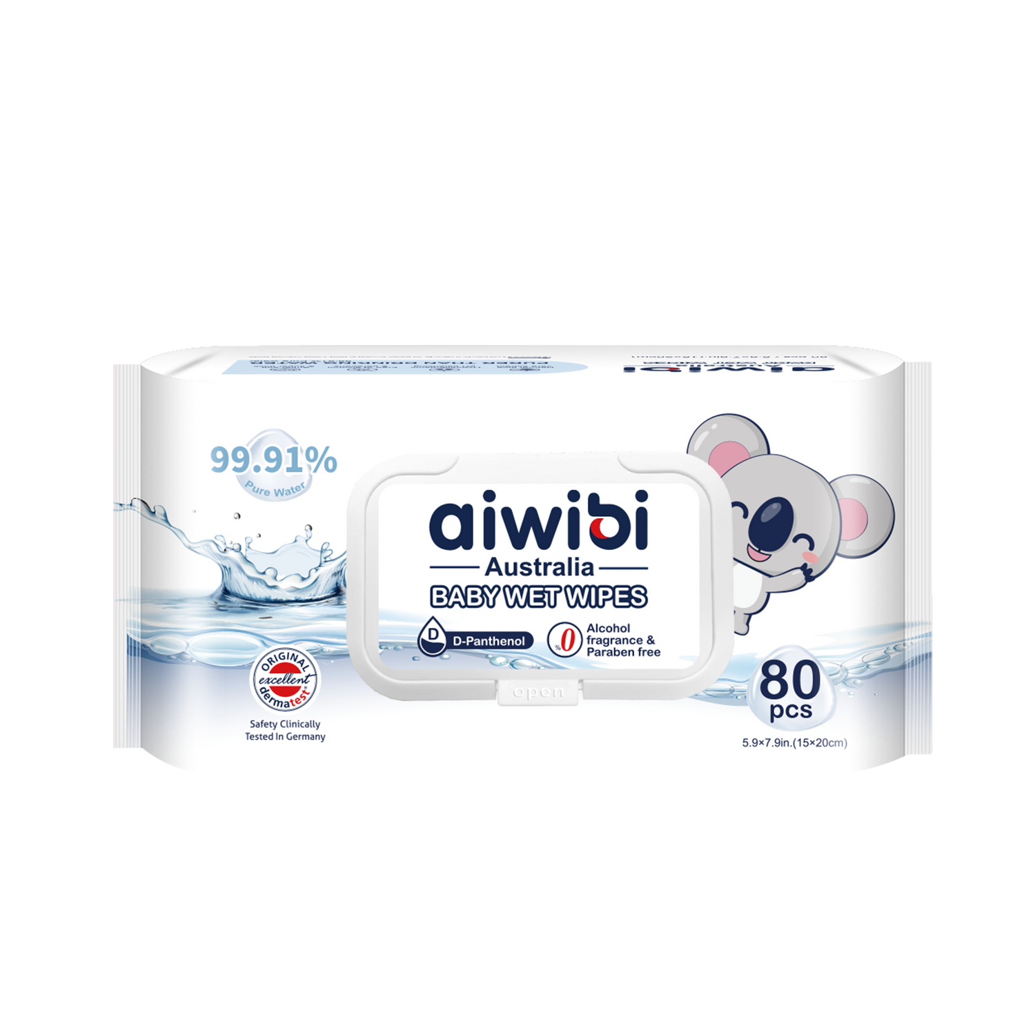 99.91% Pure Water D-Panthenol Wipes
