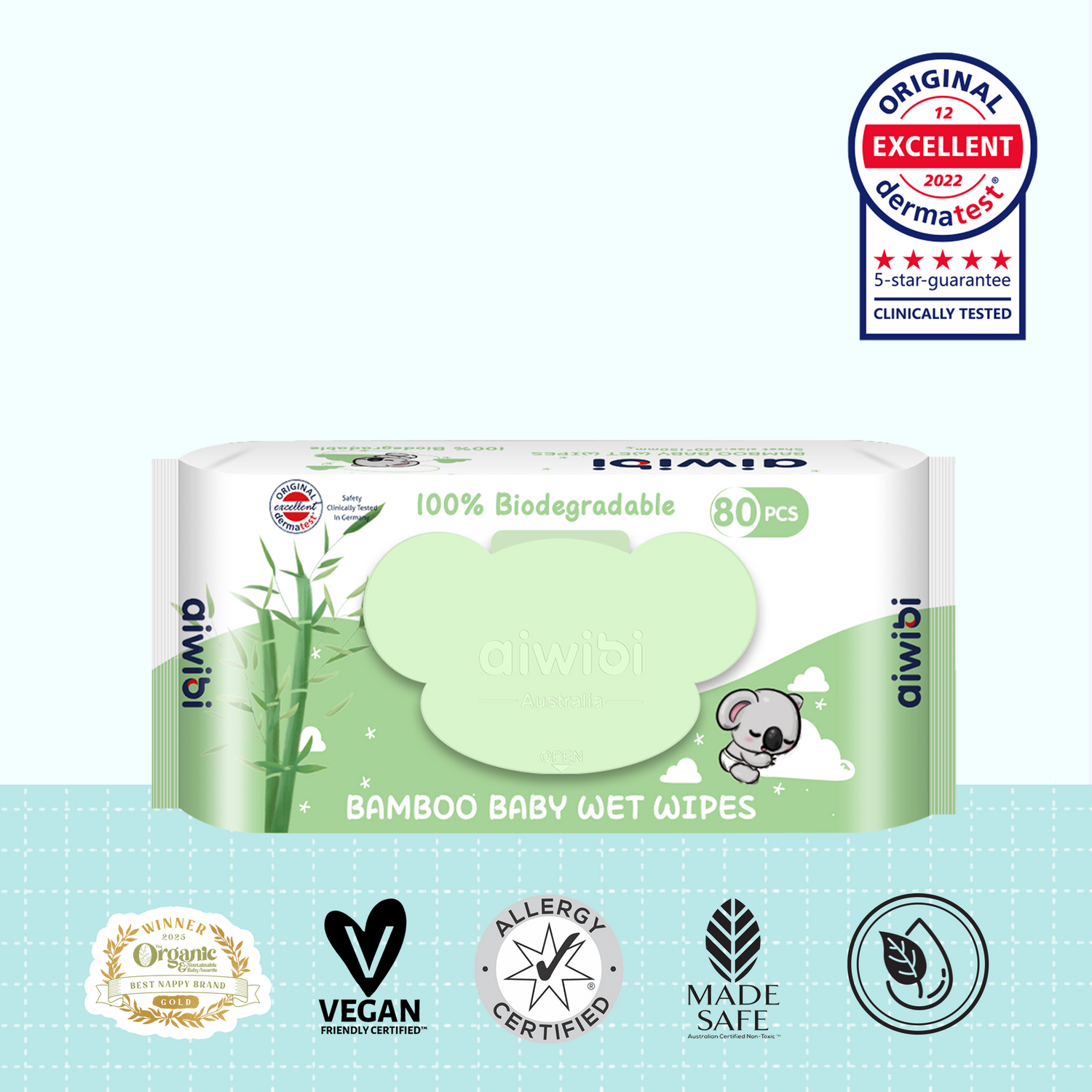 Eco-friendly 100% Bamboo Wet Wipes