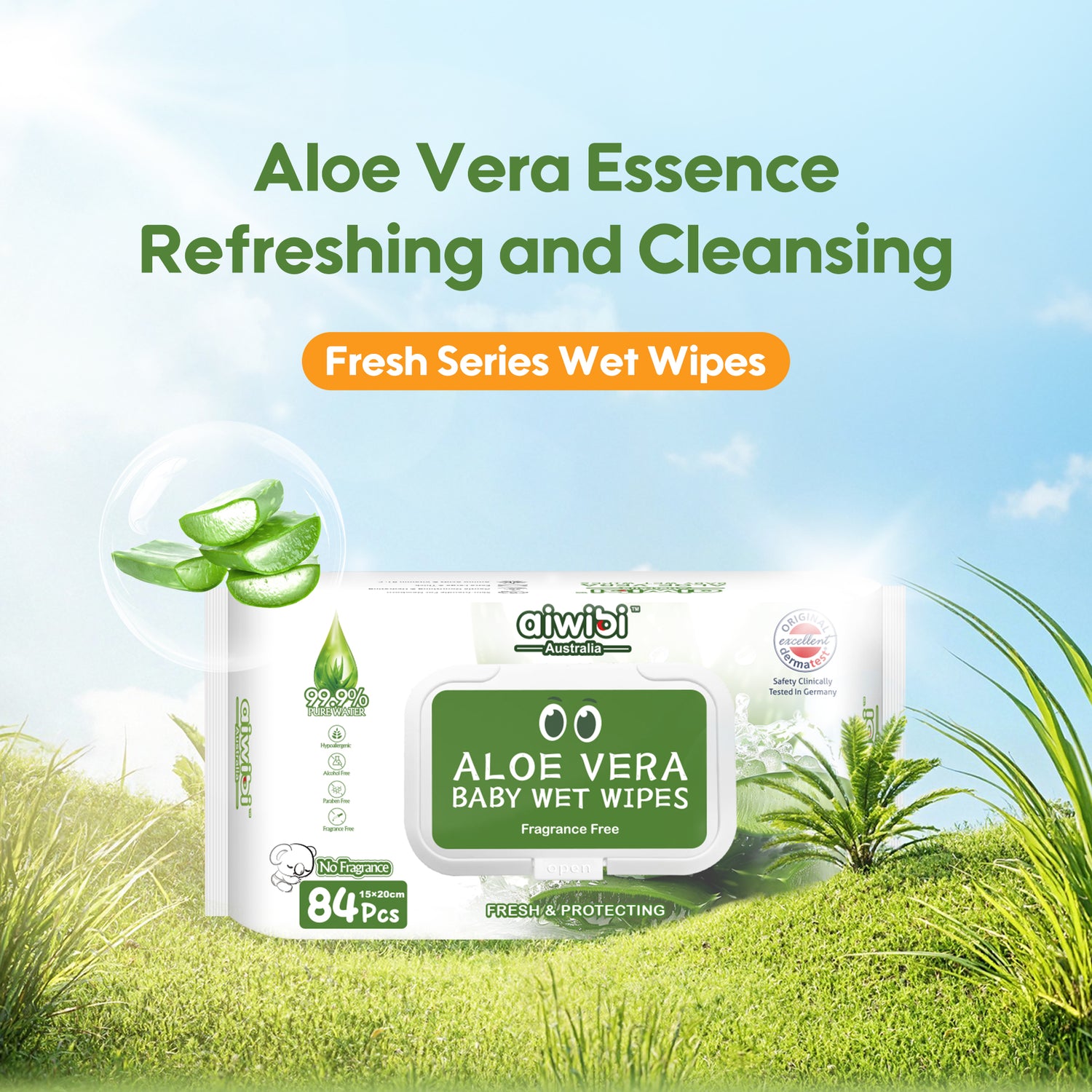 Fresh Organic Care Aloe Wipes