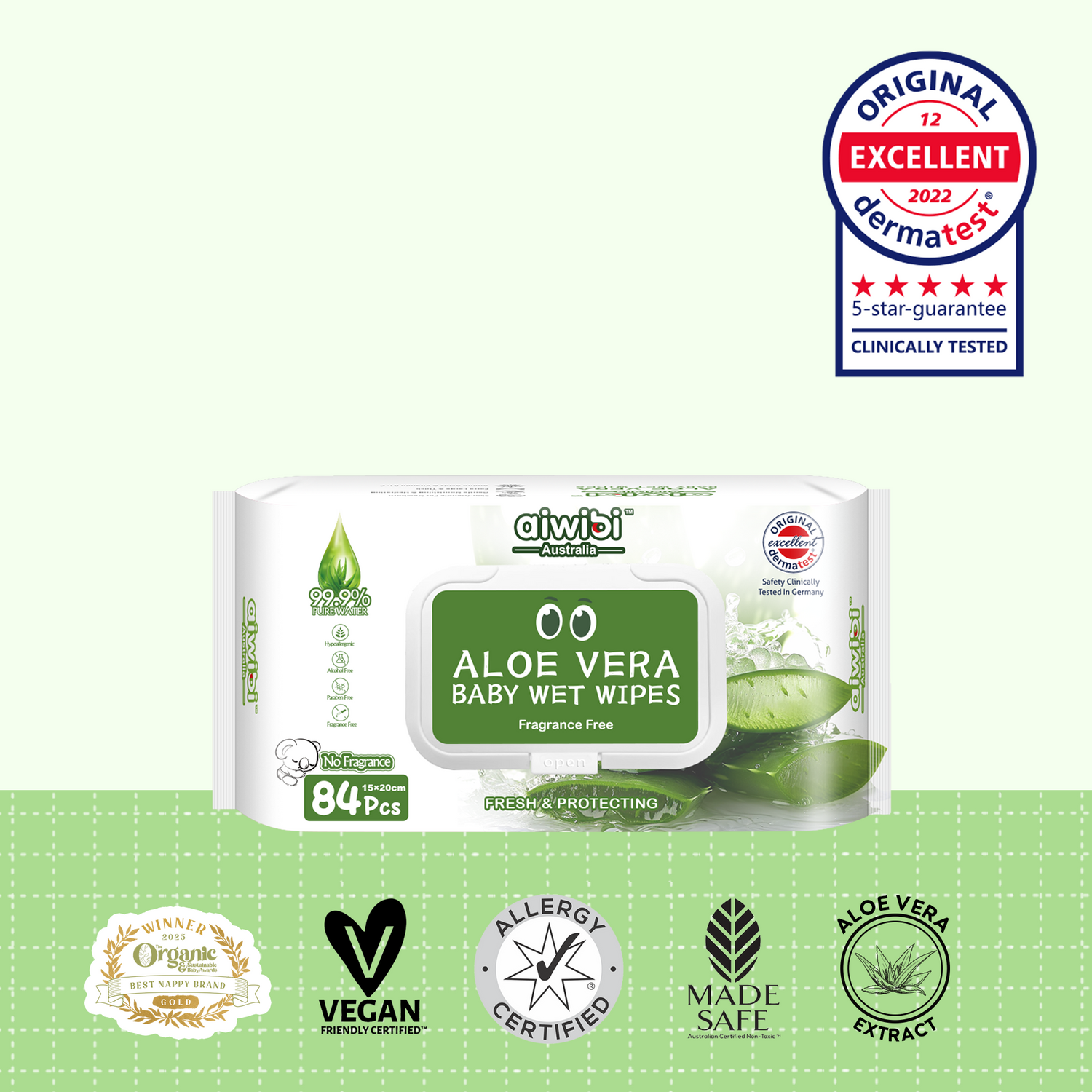 Fresh Organic Care Aloe Wipes