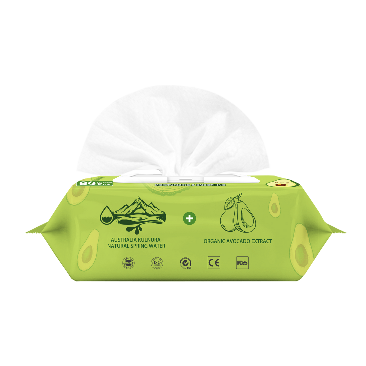 Fresh Organic Care Avocado Wipes