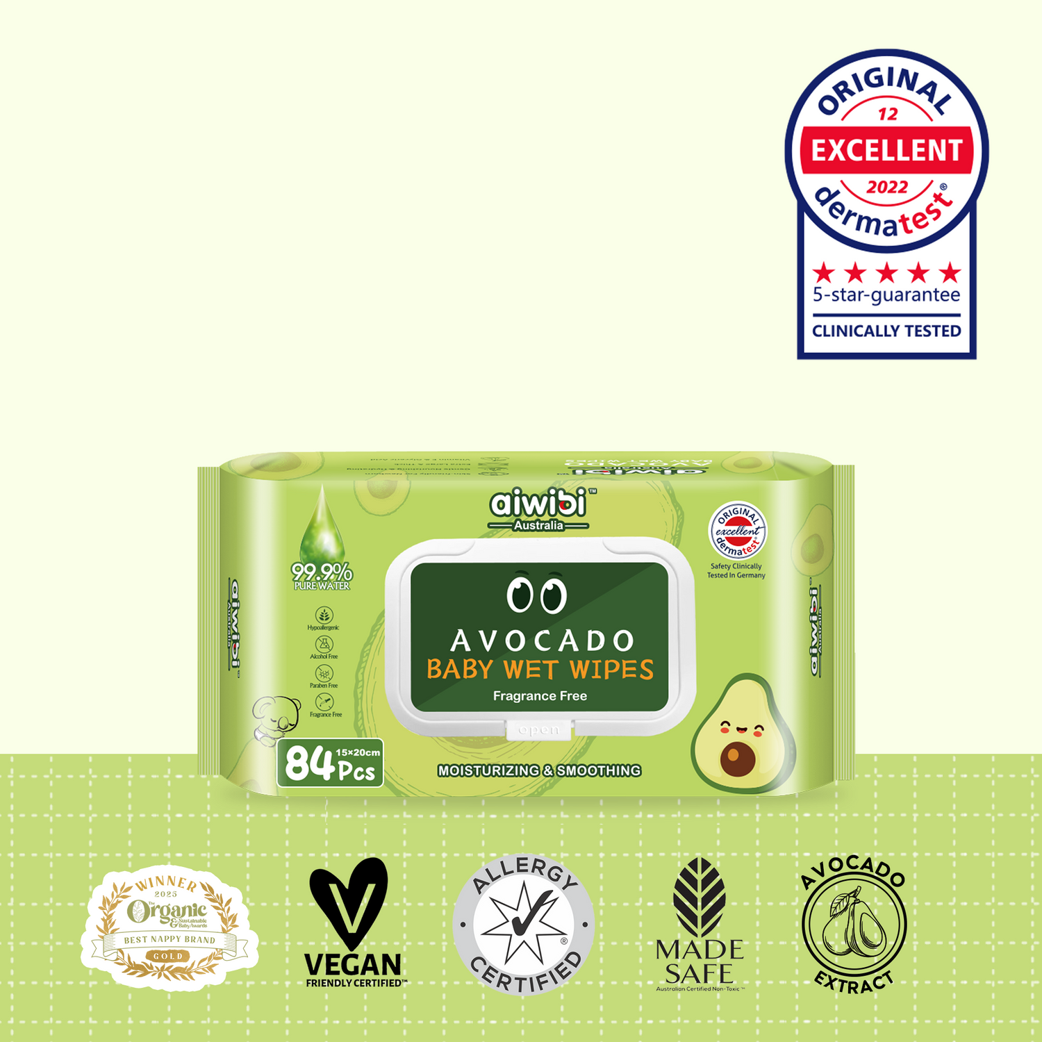 Fresh Organic Care Avocado Wipes