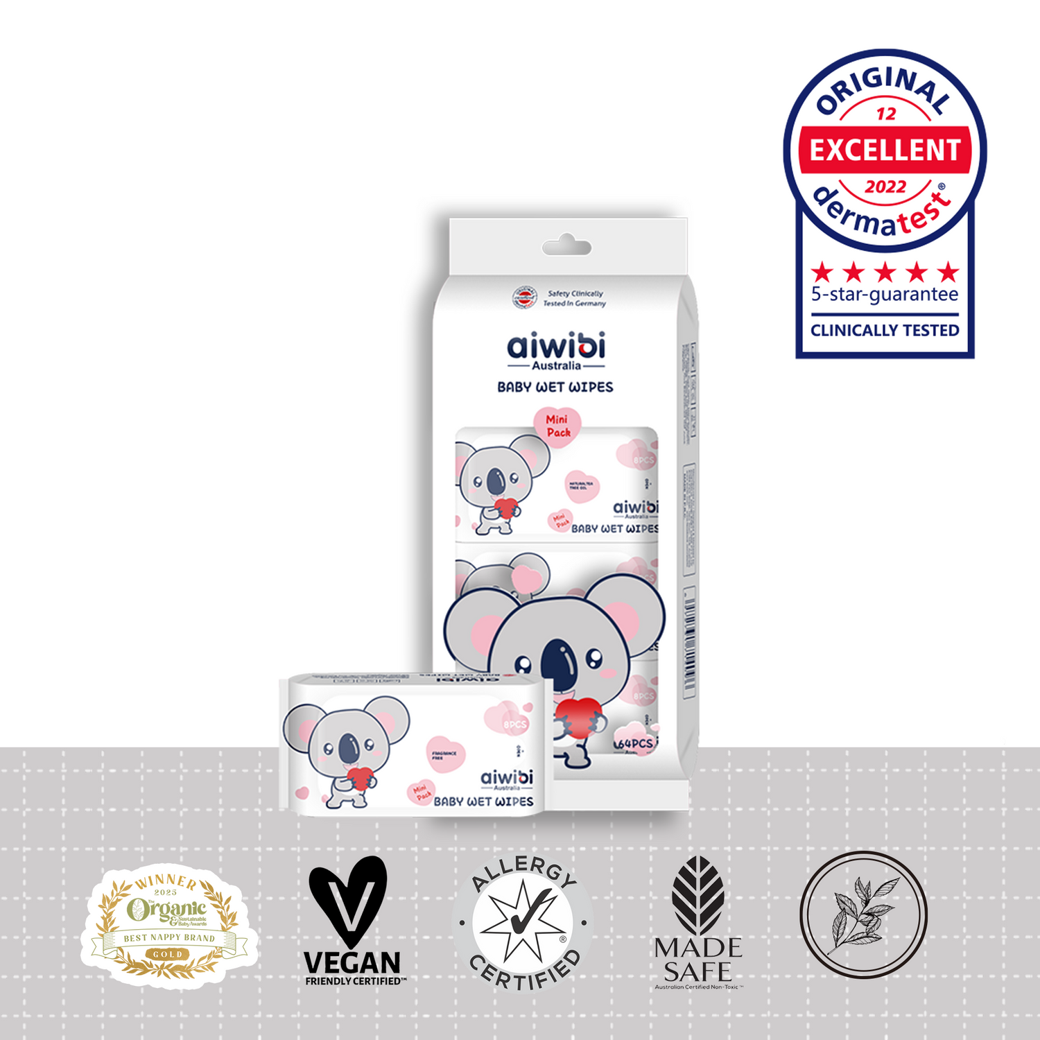 Mini Pocket Portable Wipes 8Pcs * 8Bags