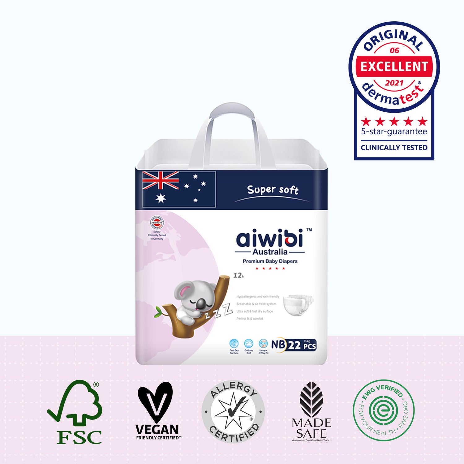 Premium Natural Newborn Diapers
