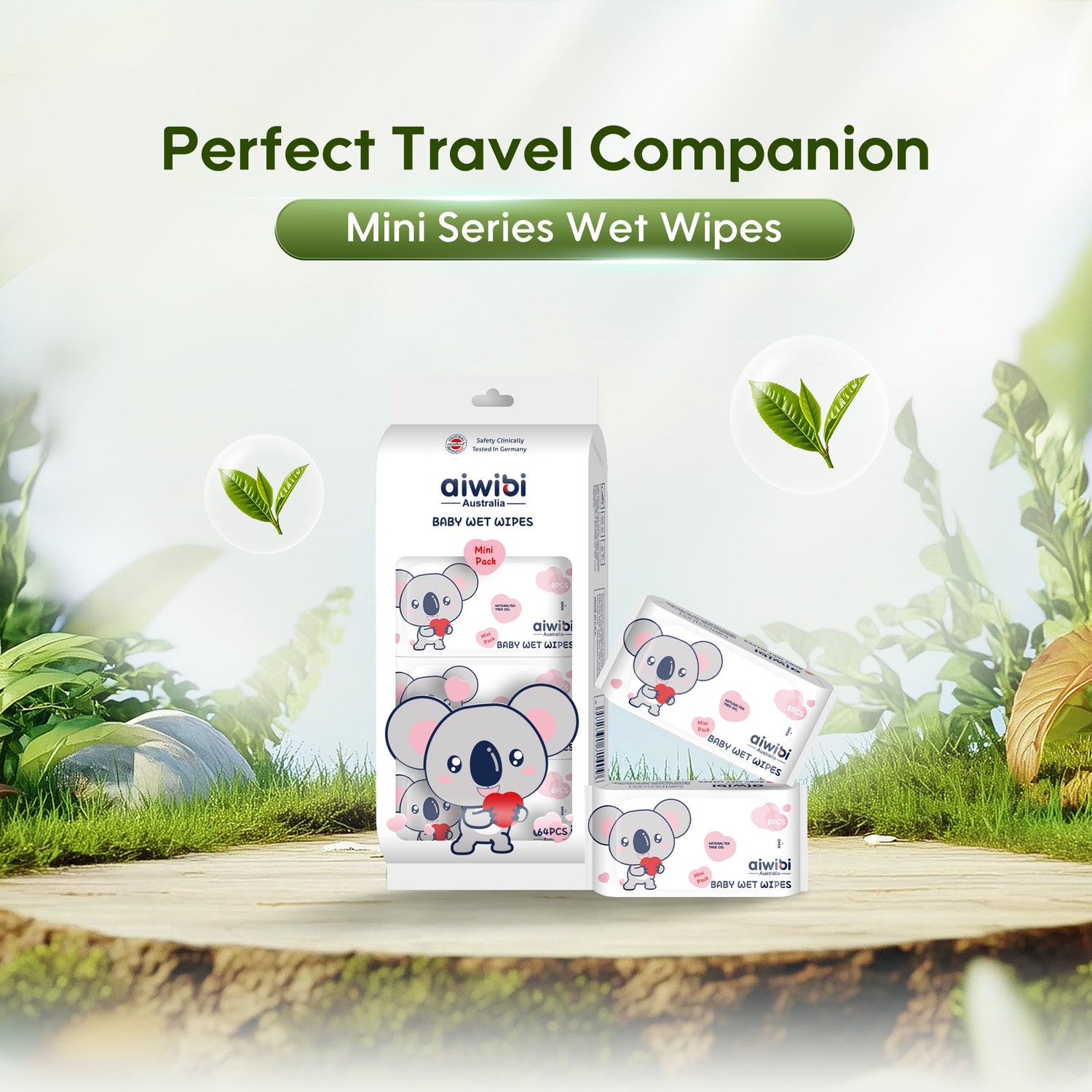 Mini Pocket Portable Wipes 8Pcs * 8Bags